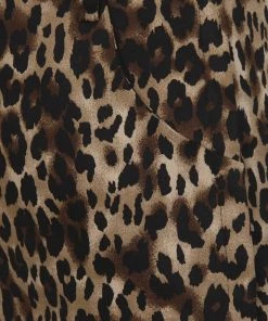 New In Collectif Betty Leopard 50's Capri Trousers Multi