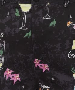 Collectif Maddie Cocktail Menu 50's Trousers Black New In