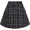 Collectif Daria Nancy Check 60's Mini Skirt Black