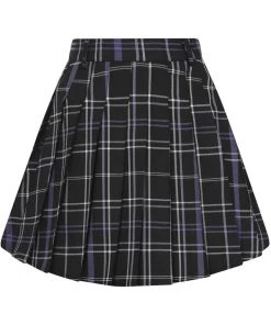 Collectif Daria Nancy Check 60's Mini Skirt Black