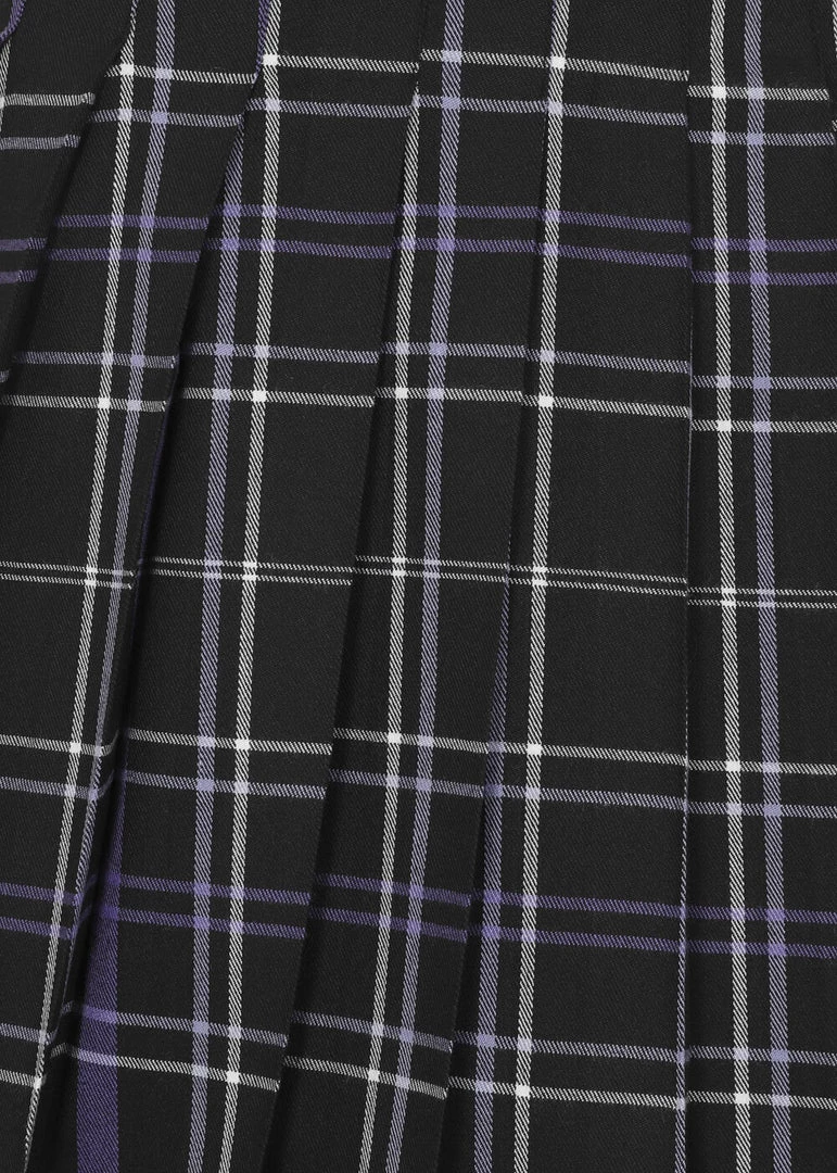 Collectif Daria Nancy Check 60's Mini Skirt Black