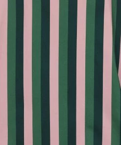 Collectif Mattie Palm Stripe 50's Swing Skirt Pink