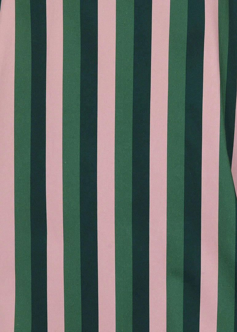 Collectif Mattie Palm Stripe 50's Swing Skirt Pink