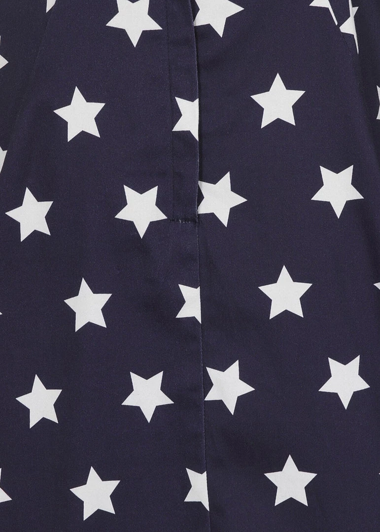 New In Collectif Alexa Stars 50's Swing Skirt Navy