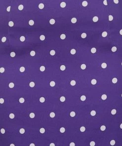 Collectif Polly Pretty Polka 50's Pencil Skirt Purple