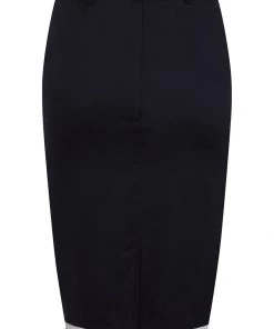 Collectif Nancy Nautical 40's Pencil Skirt Navy
