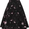 New In Collectif Megan Tipsy Elephants 50's Swing Skirt Black
