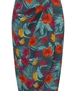 Collectif Kala Tropico 40's Pencil Skirt Multi