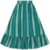 Collectif Katherine Mint Humbug 50's Swing Skirt Green New In