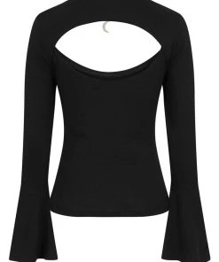 Collectif Luna Moon 60's Jersey Top Black