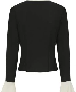 Collectif Prudence 60's Blouse Black