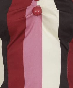 New In Collectif Dolores Bubble Gum Stripe 50's Top Multi Colour