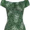 Collectif Dolores Pineapple Palm 50's Top Green New In