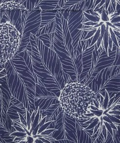 New In Collectif Sammy Pineapple Palm 50's Tie Blouse Navy