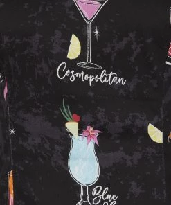 New In Collectif Lorena Coctail Menu 50's Top Black