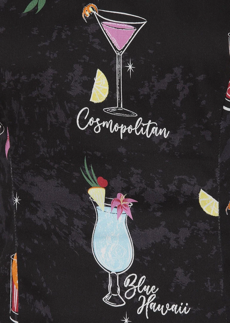 New In Collectif Lorena Coctail Menu 50's Top Black