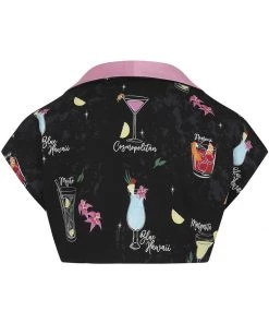 New In Collectif Lorna Cocktail Menu 50's Bolero Black