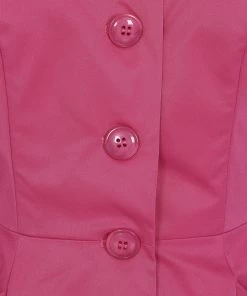 Collectif Zara 50's Swing Trenchcoat Pink New In