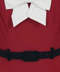 New In Collectif Sadie 50's Pencil Dress Red