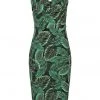 New In Collectif Kiana Tropics 50's Pencil Dress Green