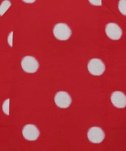 Collectif Hepburn Painted Polka 50's Pencil Dress Red