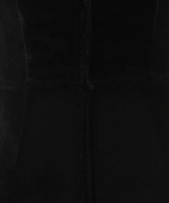 Collectif Dorcas Velvet 80's Pencil Dress Black