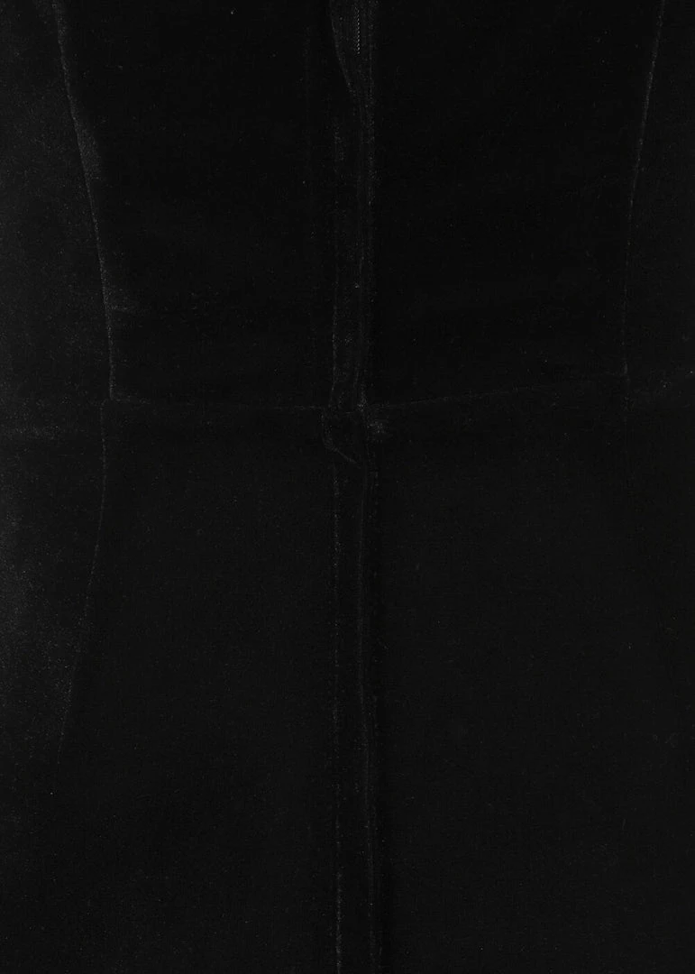 Collectif Dorcas Velvet 80's Pencil Dress Black