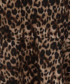 Collectif Sasha Leopard Fishtail 50's Pencil Dress Multi New In