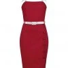 Collectif Dorabella 50's Pencil Dress Red