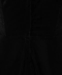 Collectif Stacey Velvet 80's Skater Dress Black