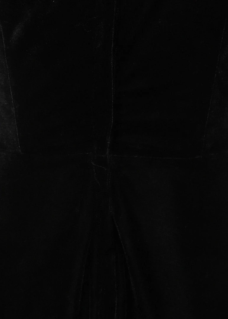 Collectif Stacey Velvet 80's Skater Dress Black