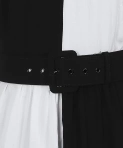 Collectif Enora 60's Swing Dress Black White