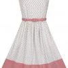 Collectif Brielle Love Heart 50's Swing Dress Ivory