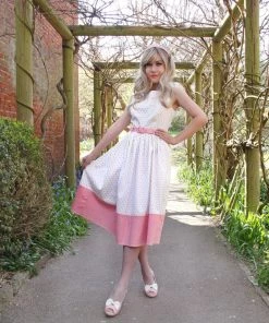 Collectif Brielle Love Heart 50's Swing Dress Ivory