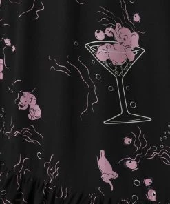 New In Collectif Carmen Tipsy Elephants 50's Swing Dress Black