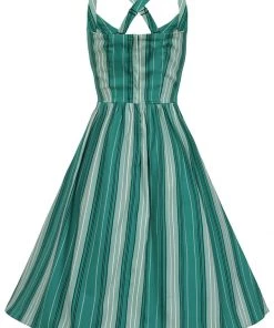 Collectif Titta Mint Humbug 50's Swing Dress Green