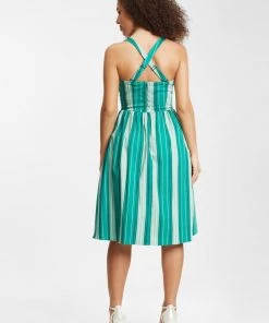 Collectif Titta Mint Humbug 50's Swing Dress Green