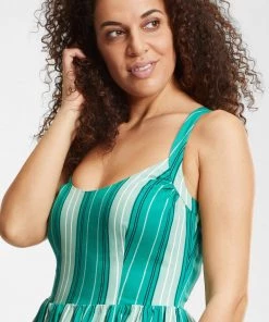 Collectif Titta Mint Humbug 50's Swing Dress Green