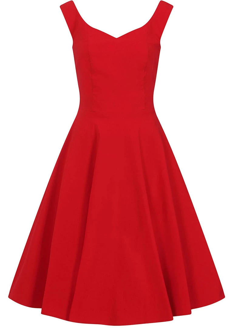 Collectif Ridly 50's Swing Dress Red