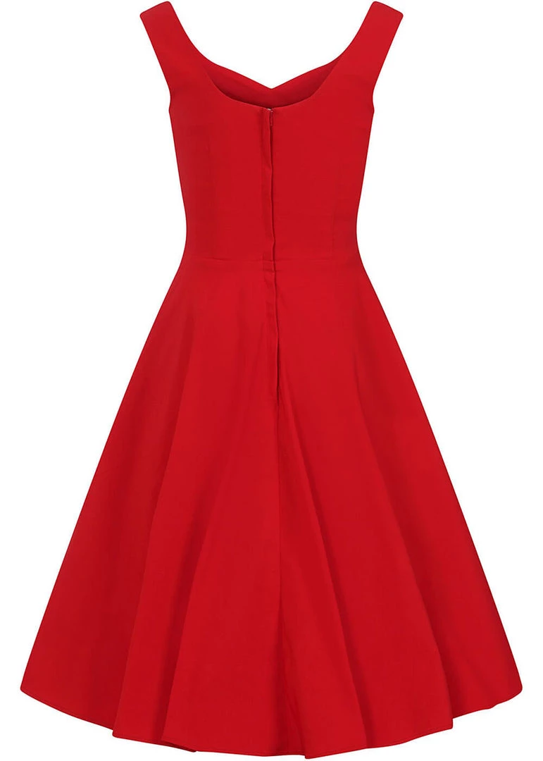 Collectif Ridly 50's Swing Dress Red