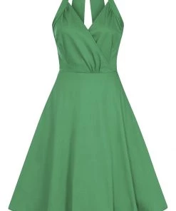 Collectif Hadley 50's Swing Dress Green New In