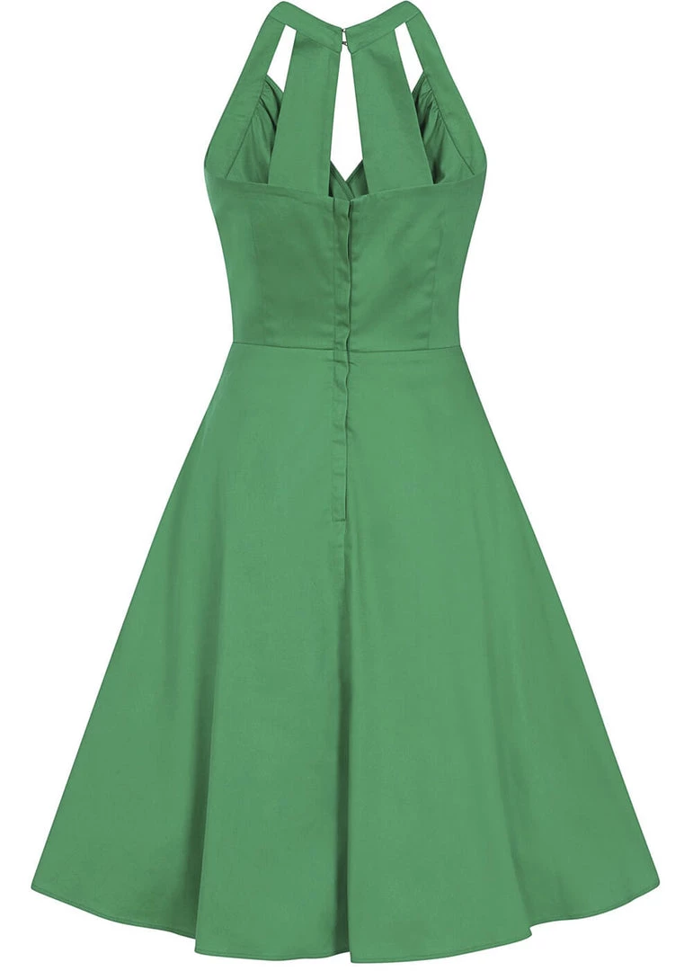 Collectif Hadley 50's Swing Dress Green New In