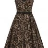 Collectif Nova Leopard 50's Swing Dress Multi New In