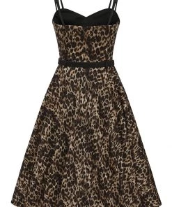 Collectif Nova Leopard 50's Swing Dress Multi New In