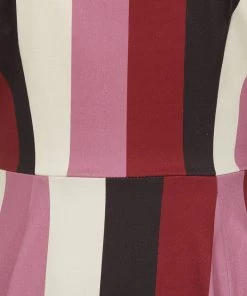 New In Collectif Frances Bubble Gum Stripe 50's Swing Dress Multi