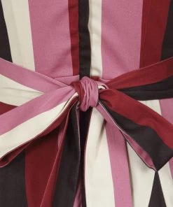 New In Collectif Frances Bubble Gum Stripe 50's Swing Dress Multi