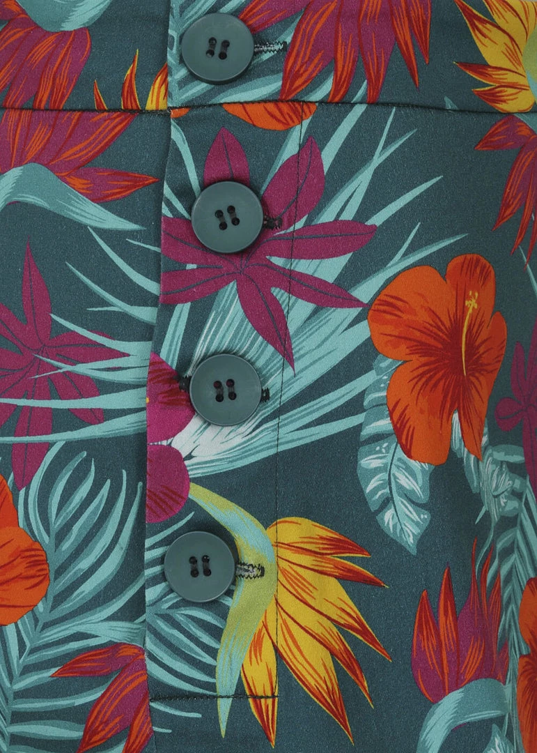 New In Collectif Adriana Tropico 50's Shorts Multi Colour