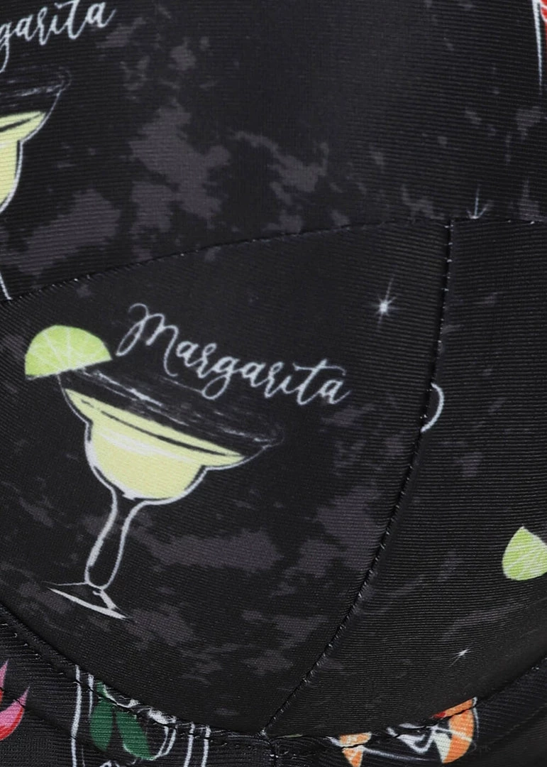 Collectif Cocktail Menu 50's Bikini Top Black New In