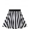 New In Collectif Beetle Stripe 60's Bikini Briefs Skirt Black White