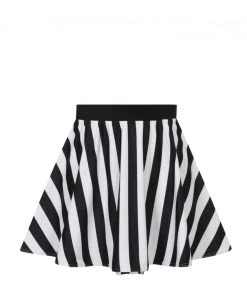 New In Collectif Beetle Stripe 60's Bikini Briefs Skirt Black White